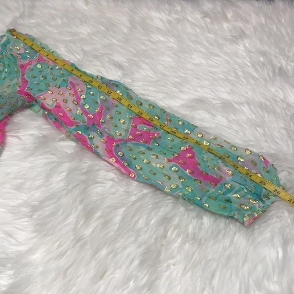 Lilly Pulitzer Rilla Tropical Print Silk Blouse Small - Picture 6 of 13